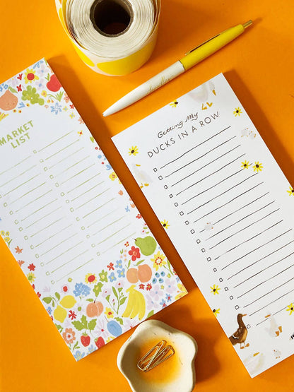 Karen Schipper - Ducks in a Row Listpad – Cute Magnetic To Do List Pad