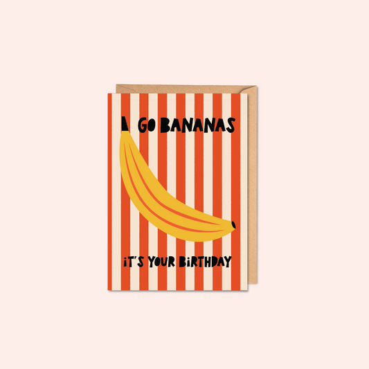 Good Tuesday - Stripy Bananas | Birthday Card | A6