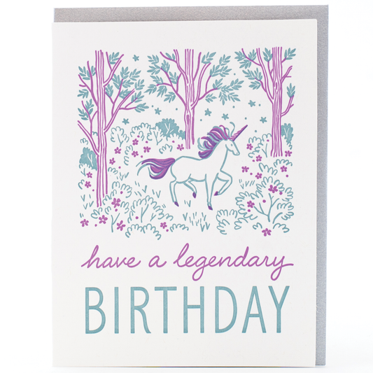 Smudge Ink - Legendary Unicorn Birthday Card