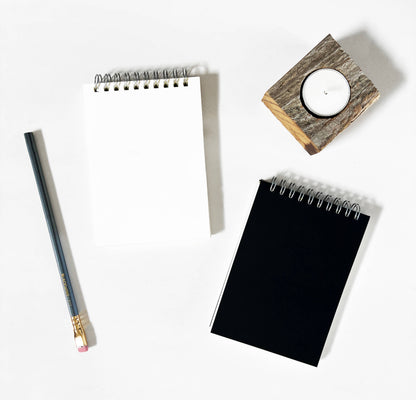 Studio Portmanteau - Medium Top Spiral Notebook: Black