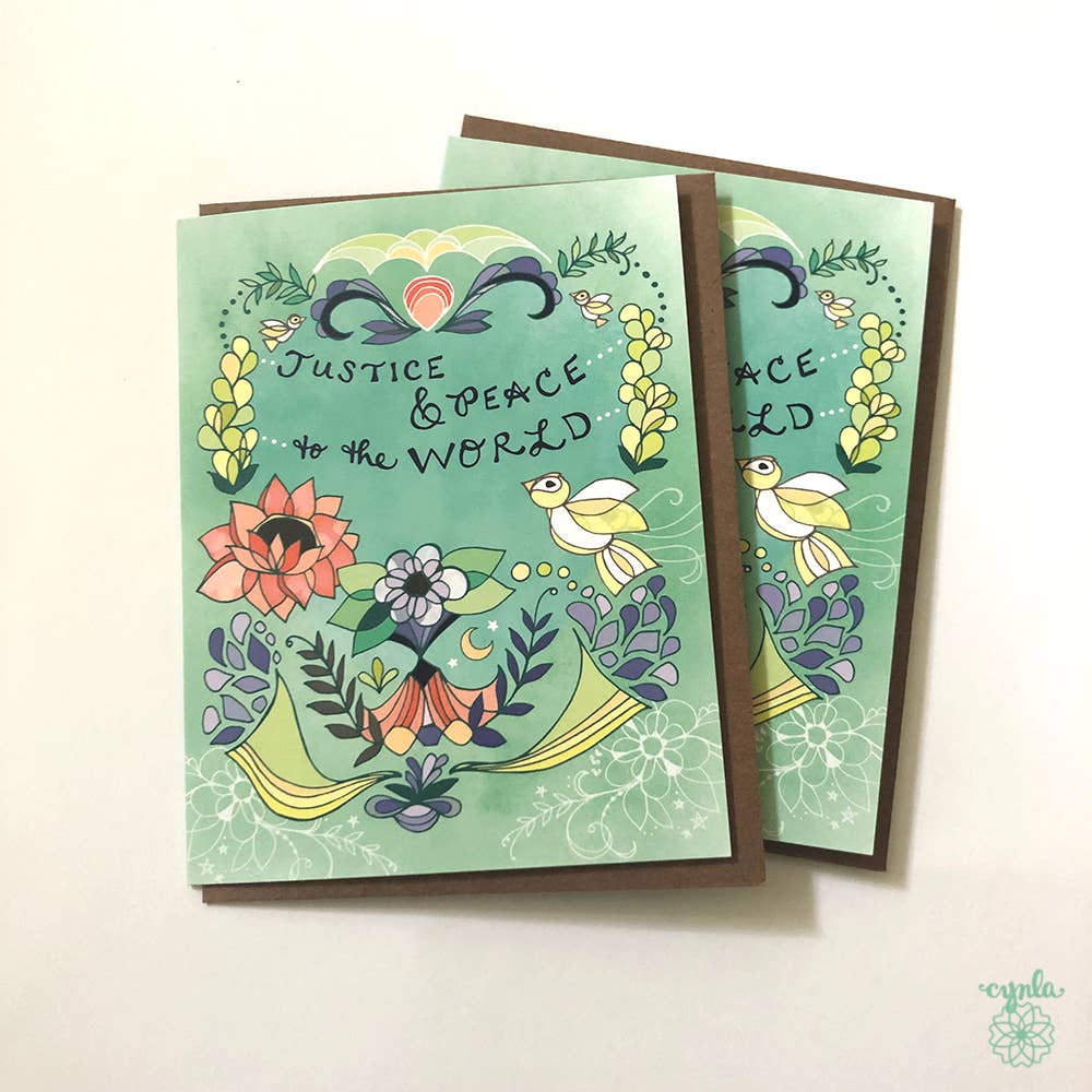 Cynla - Justice and Peace Card - holiday cards, New Year
