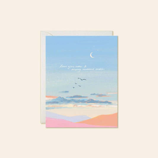 Karen Schipper - Love You Many Moons – Romantic Love Card | Celestial Card