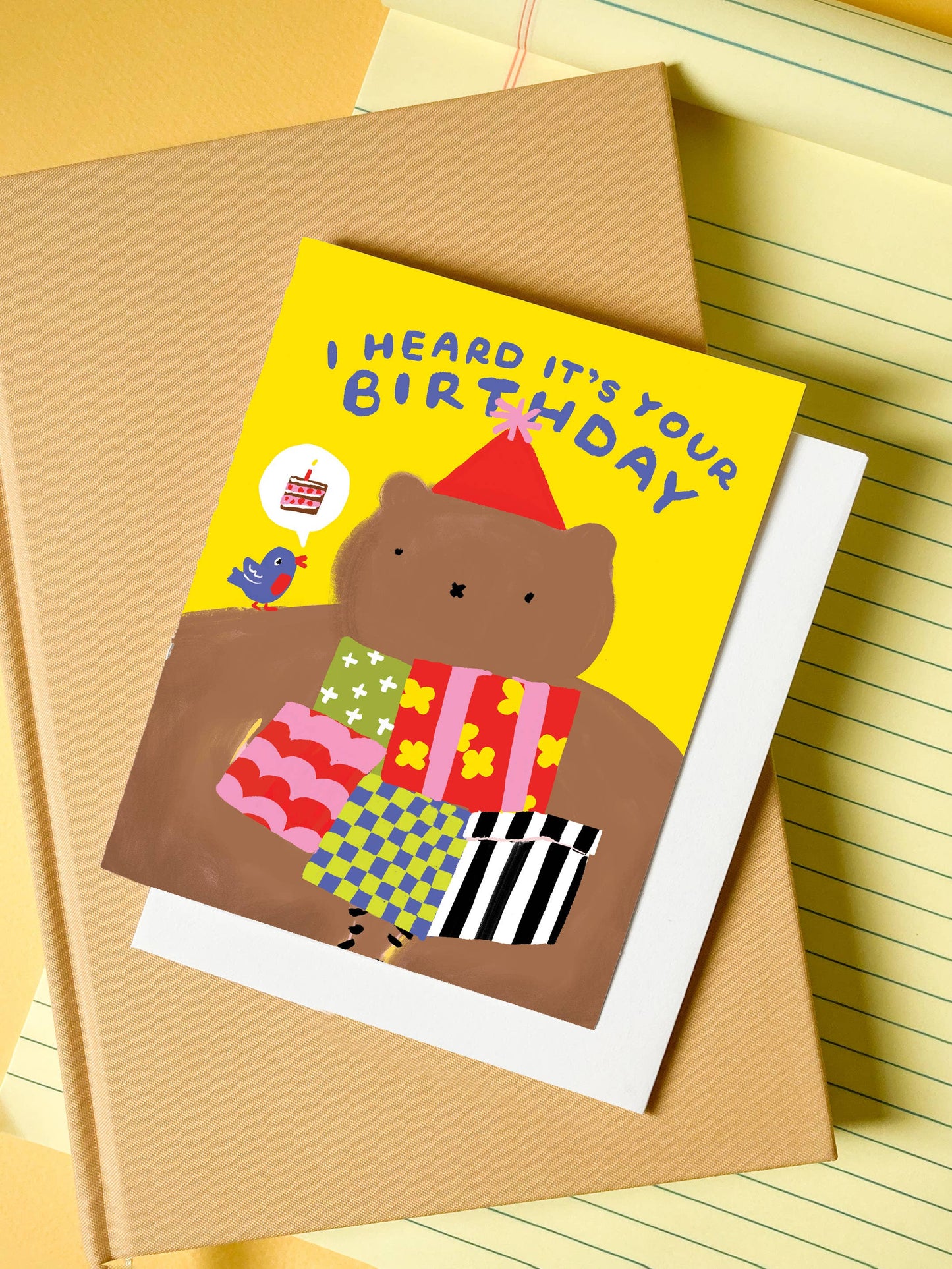Karen Schipper - Birdie Bear Birthday – Woodland Pun Birthday Card