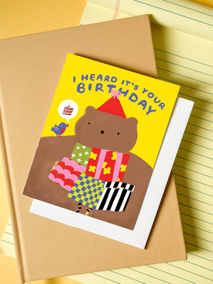 Karen Schipper - Birdie Bear Birthday – Woodland Pun Birthday Card