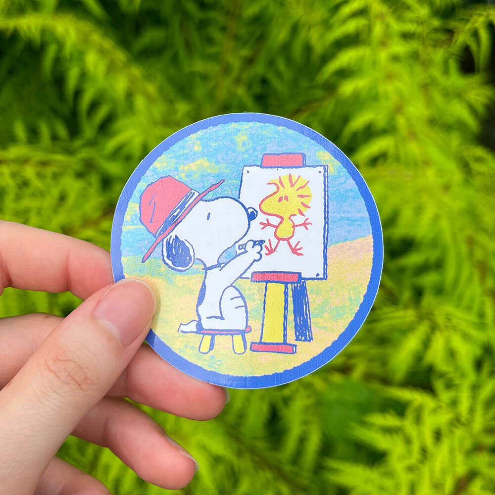 Apply Stickers - Painting Snoopy - Die-Cut Sticker (Art)