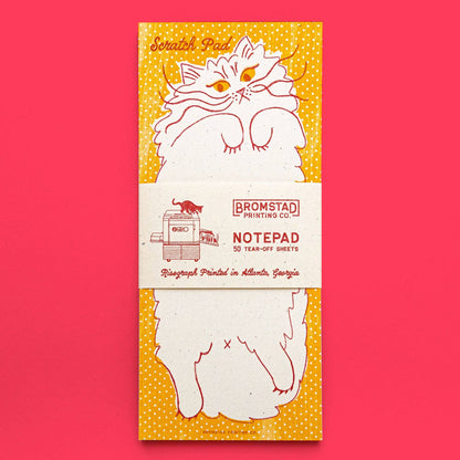 Bromstad Printing Co. - Scratch Pad Cat - Risograph Notepad