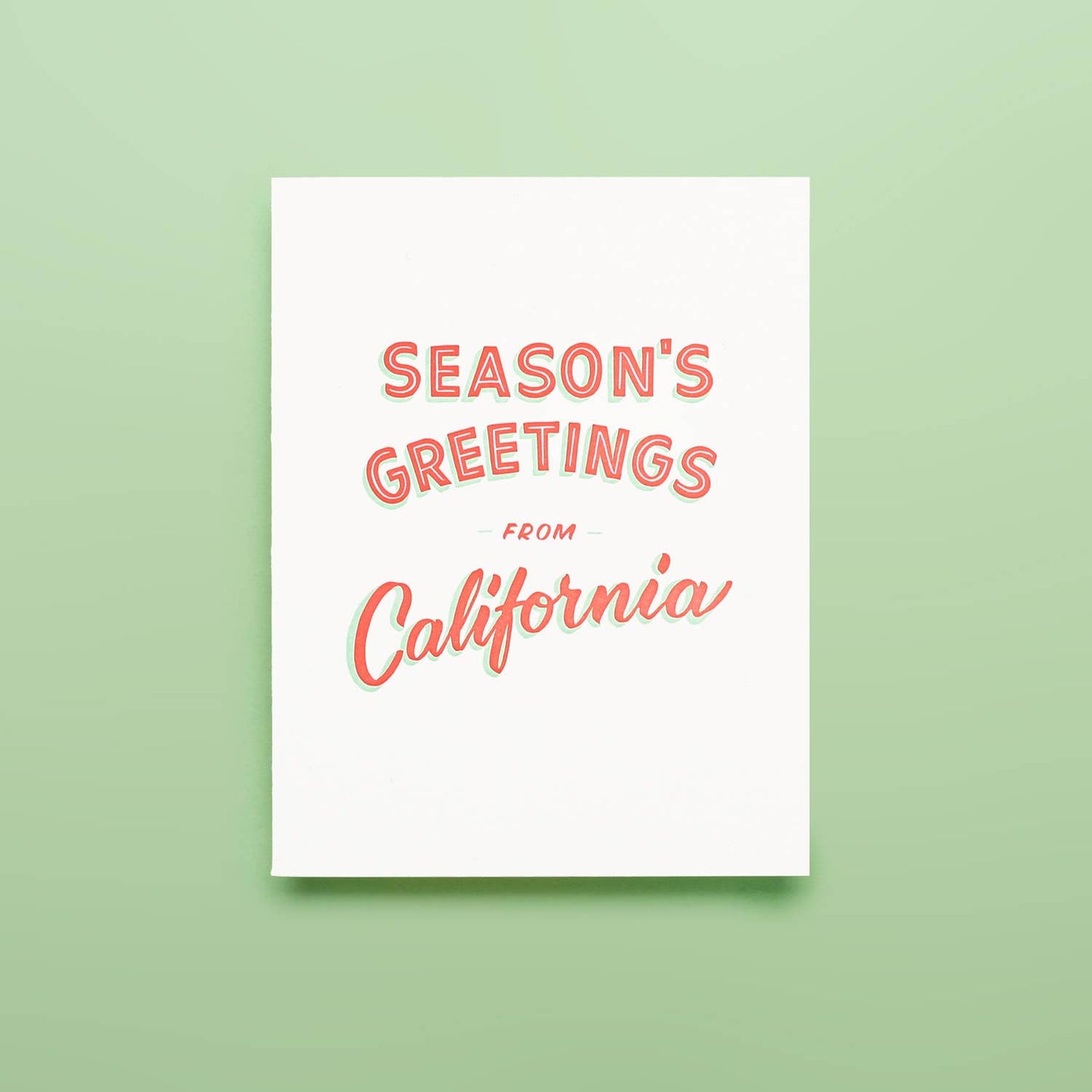 Shorthand Press - California Season's Greetings - Letterpress Greeting Card: Box Set