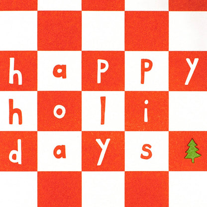 Shorthand Press - Holiday Checker - Letterpress Greeting Card: Box Set