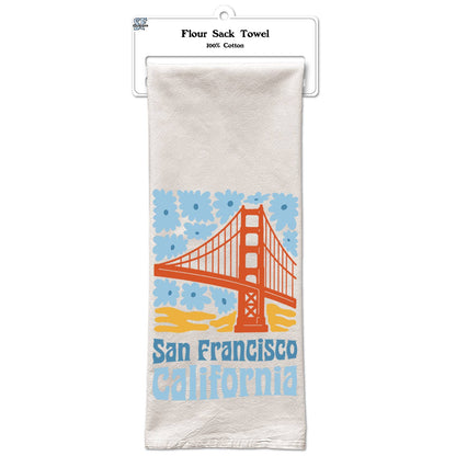 SF Mercantile - SF/CA Flower Power Flour Sack Tea Towel