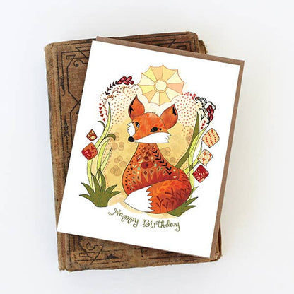 Cynla - Sun Fox Birthday Card