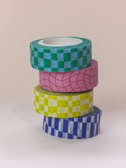 My Darlin' - La Grid En Rose 15mm • Wavy Grid Washi Tape