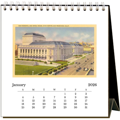 Found Image Press - San Francisco 2026 Desk Calendar