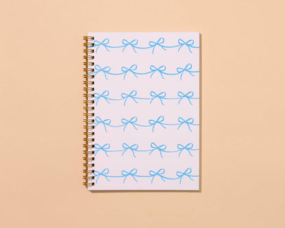 And Here We Are - Bows Letterpress Spiral Notebook - Coquette - Made in USA