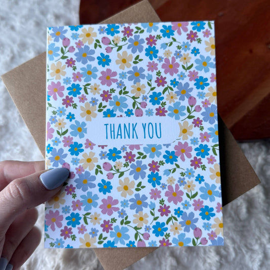 Big Moods - Colorful Flower Pattern Thank You Card