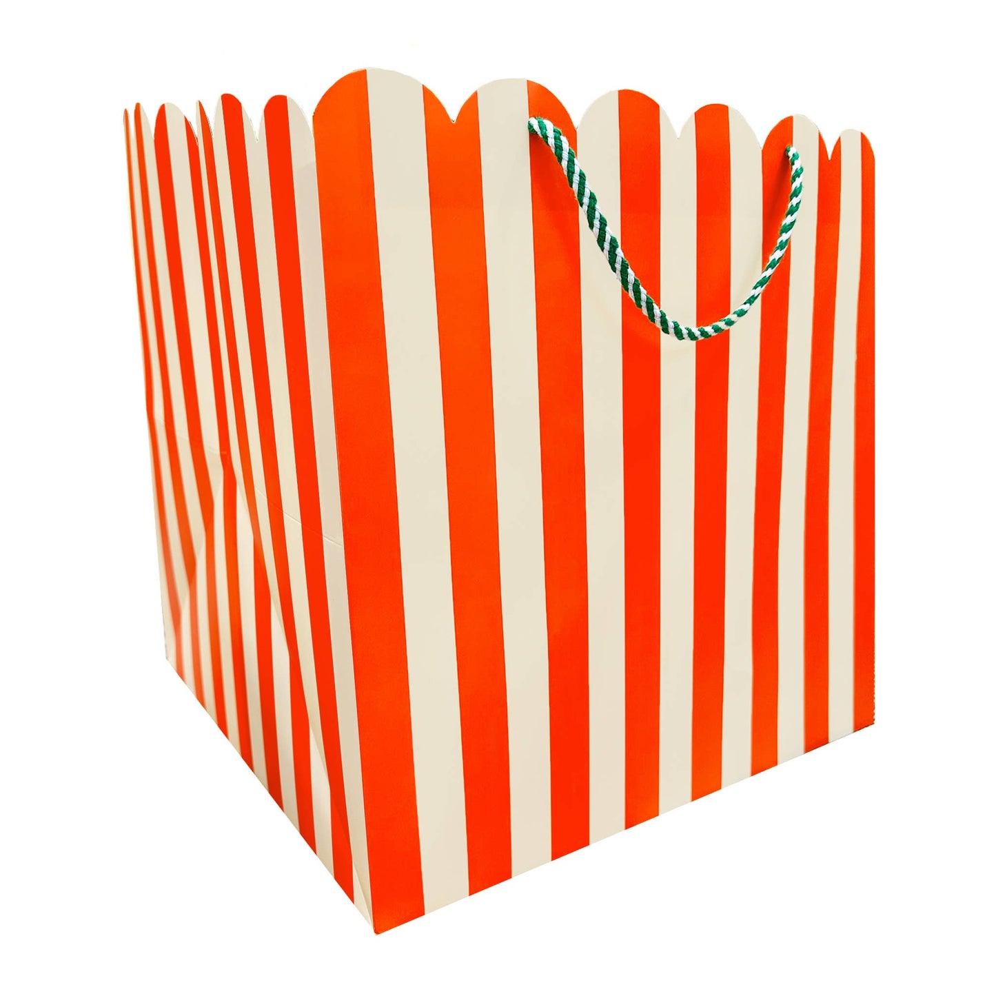 The Social Type - Holiday Stripes Scallop Large Square Gift Bag
