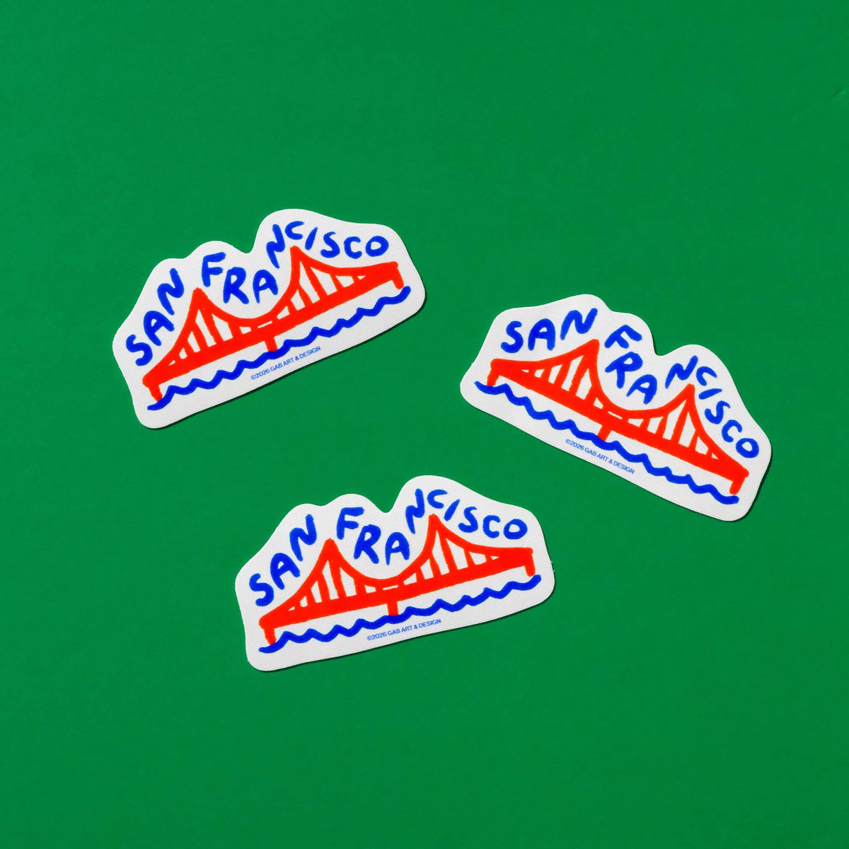 Gab Art & Design - San francisco golden gate bridge sticker