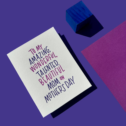 INK MEETS PAPER - Amazing Wonderful Mom - Mother's Day card