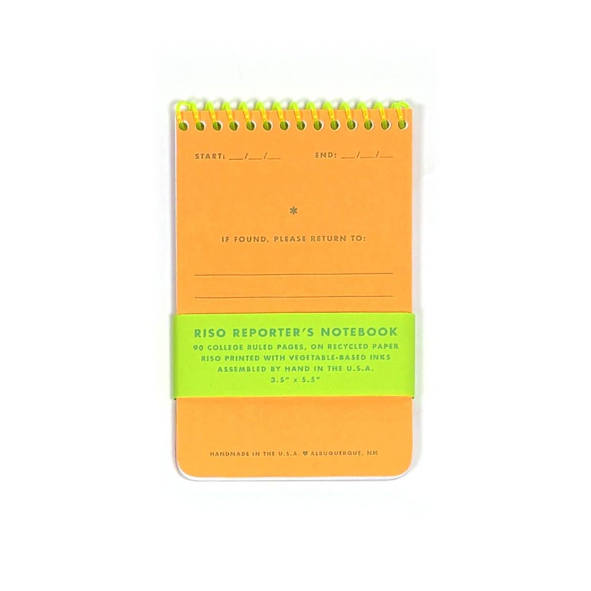 Next Chapter Studio - Risograph Reporter's Notebook: Aqua