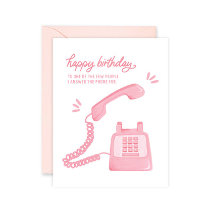 Isabella MG - Pink Vintage Phone Card | Funny Birthday Card