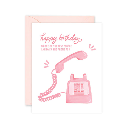 Isabella MG - Pink Vintage Phone Card | Funny Birthday Card