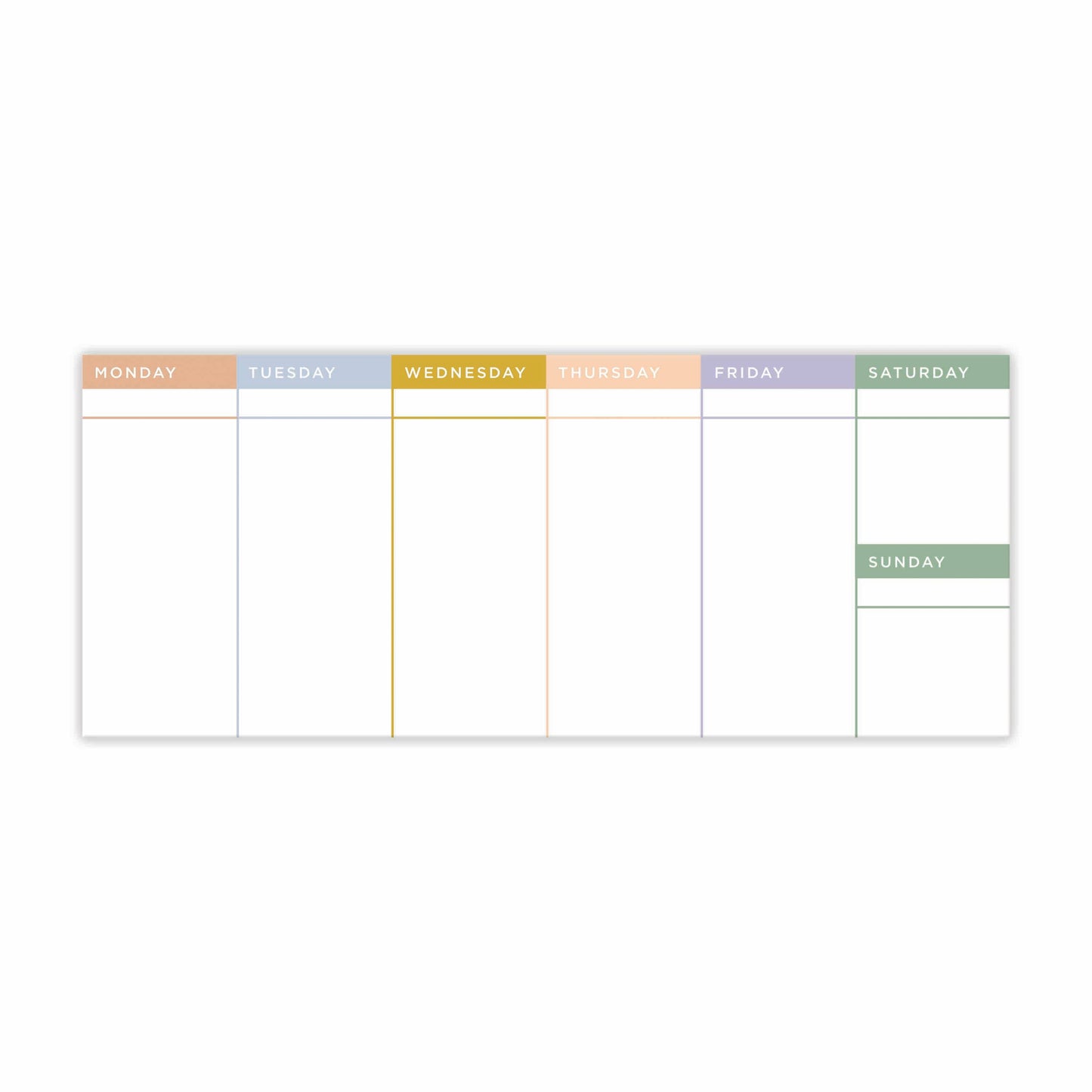 Line & Kind Paper - Weekly Desk Planner Notepad