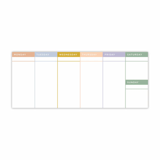 Line & Kind Paper - Weekly Desk Planner Notepad