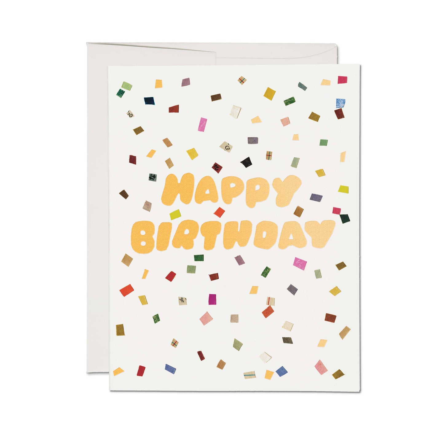 Red Cap Cards - Colorful Confetti greeting card: Single