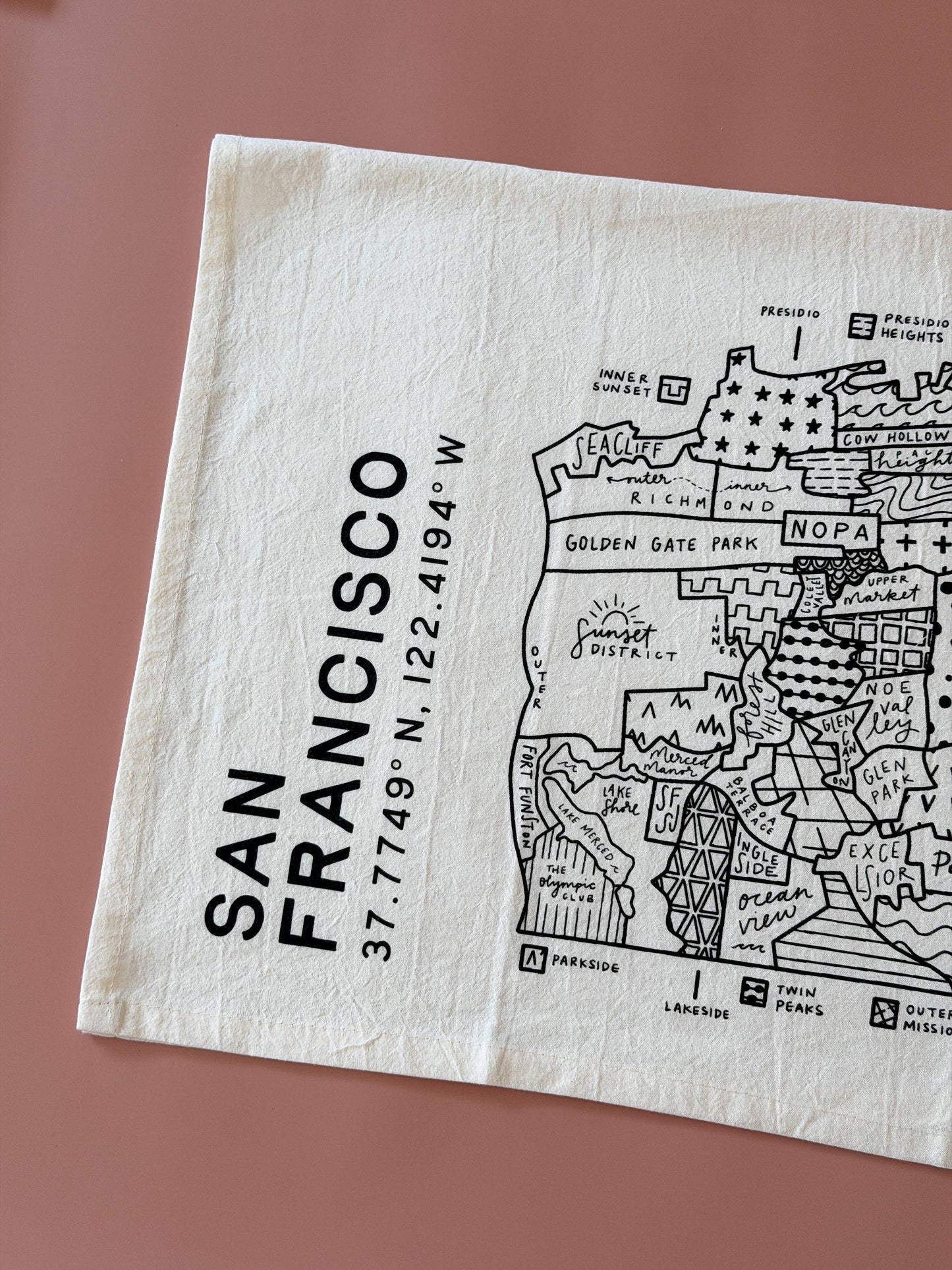By Aleisha - San Francisco Map Tea Towel