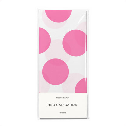 Red Cap Cards - Pink Dots tissue paper: 5 Sheets