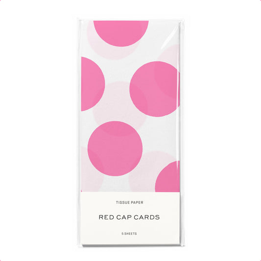Red Cap Cards - Pink Dots tissue paper: 5 Sheets