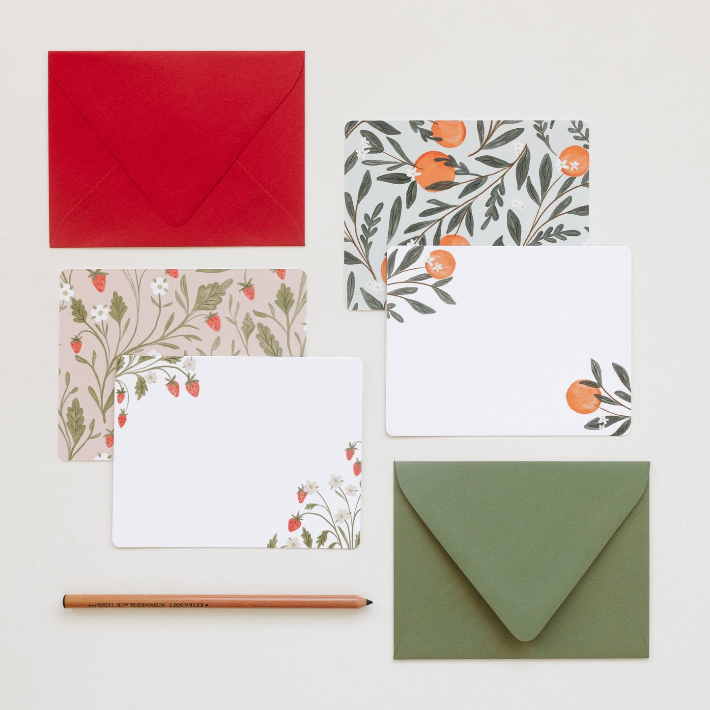 Ramona & Ruth - Orange Vine Flat Notes | Boxed Set of 6