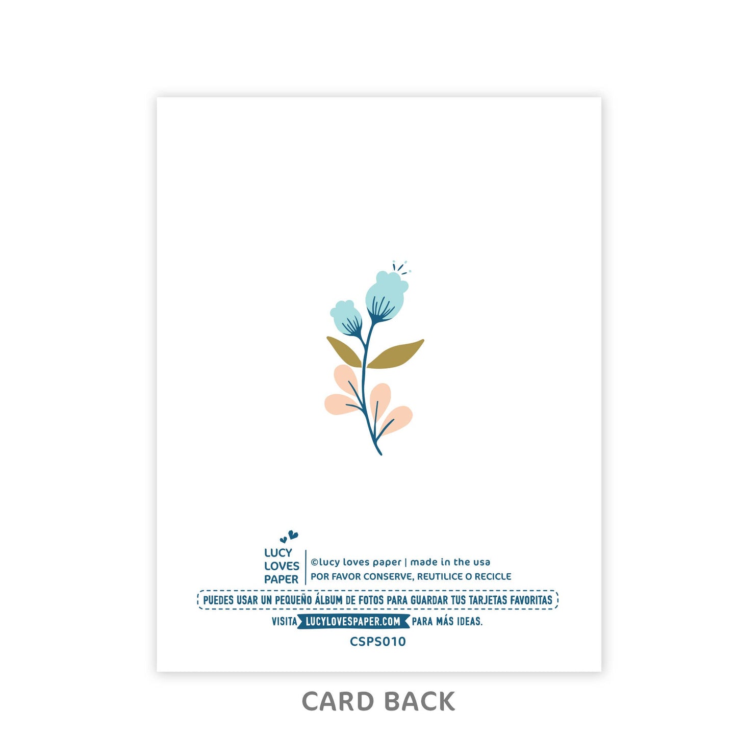 Lucy Loves Paper - Sinceras Condolencias | Spanish Sympathy & Bereavement Card