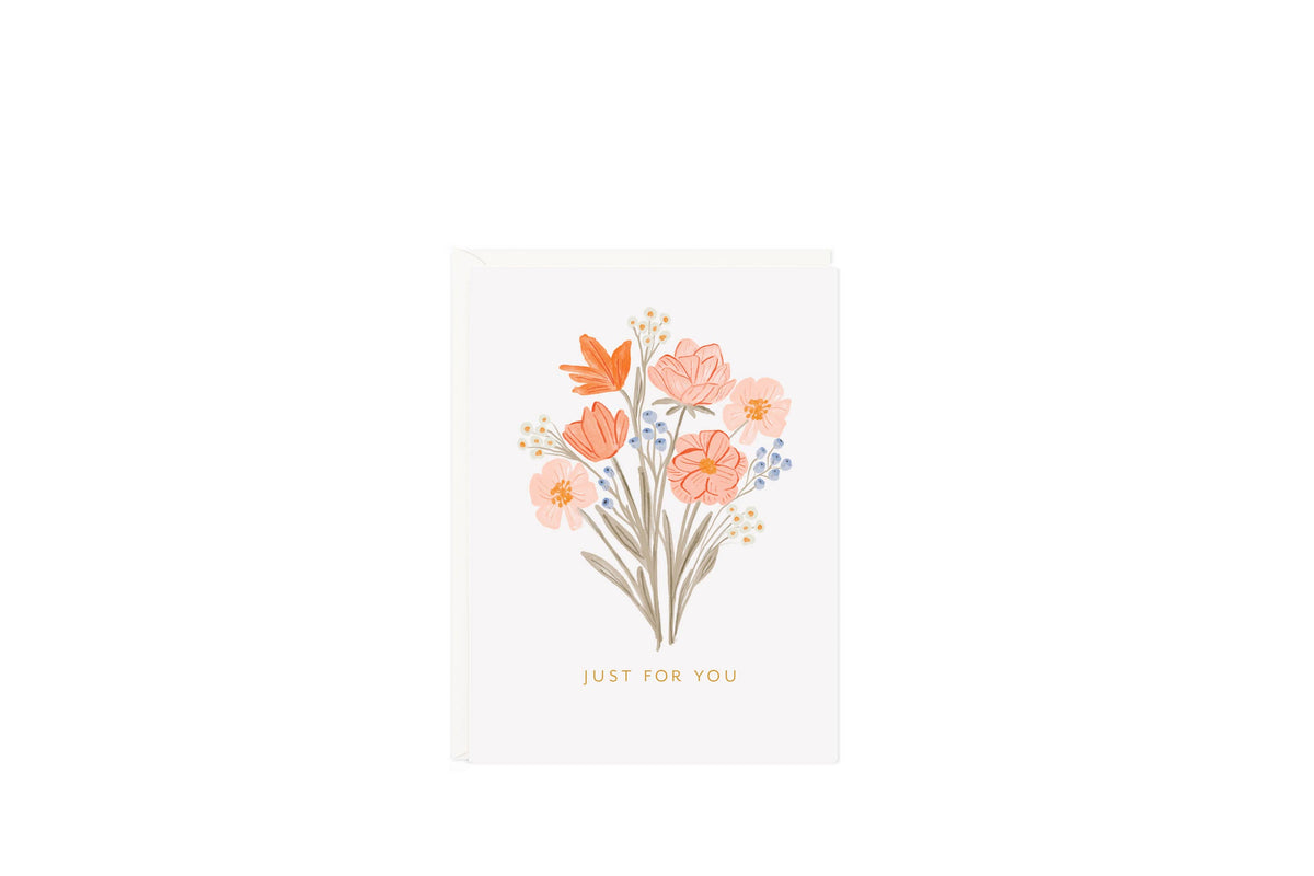 M37 Postscript Card Ramona & Ruth - Just For You Bouquet Mini Card – post.script.