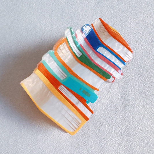 Ellison+Young - Colorful Librarian Hair Claw: Orange