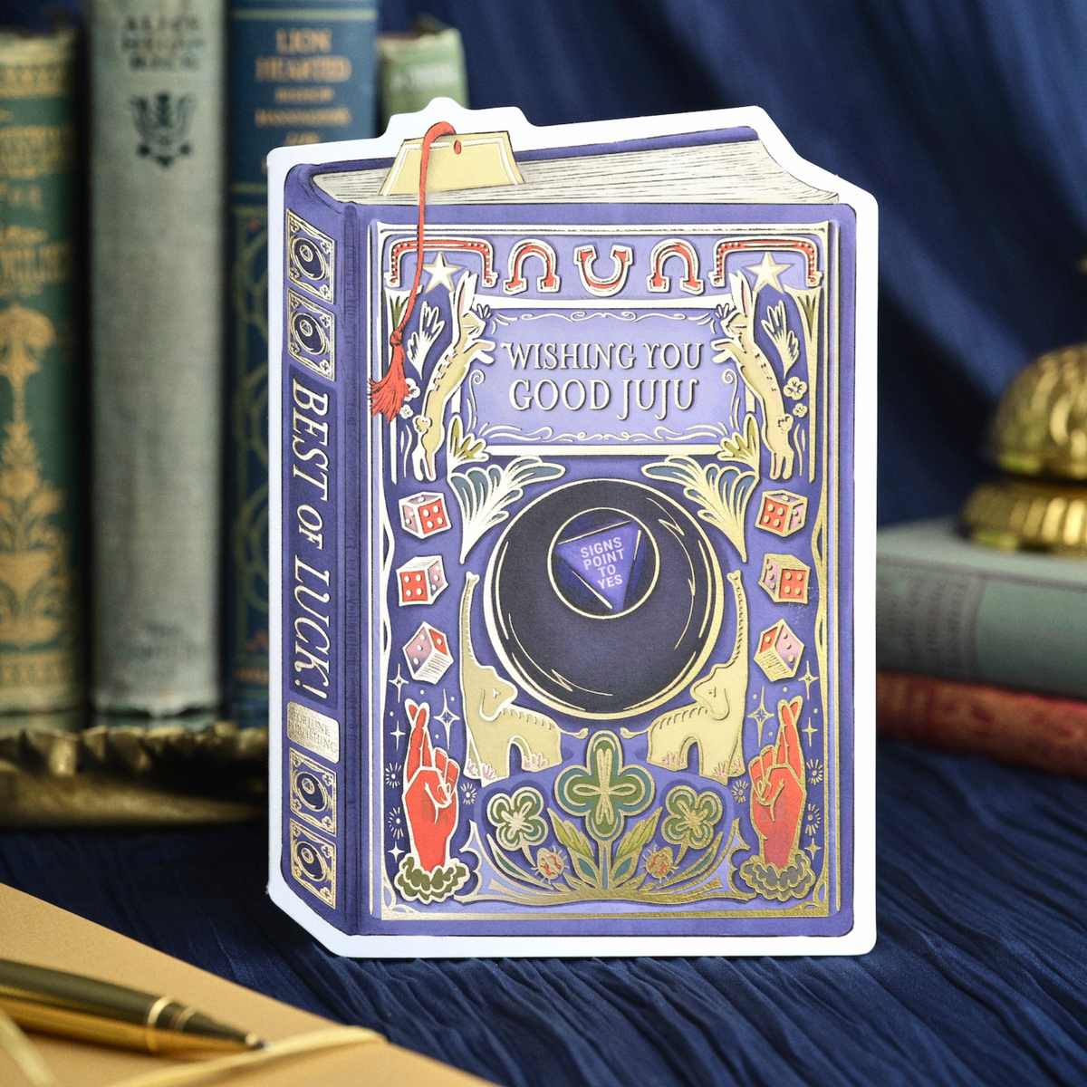 Good Juju Ink - Wishing You Good Juju Book Cover Diecut Card