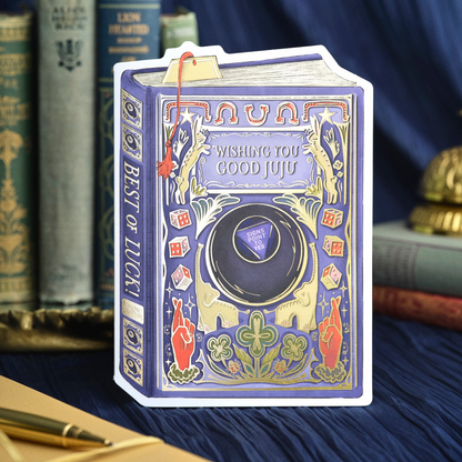 Good Juju Ink - Wishing You Good Juju Book Cover Diecut Card