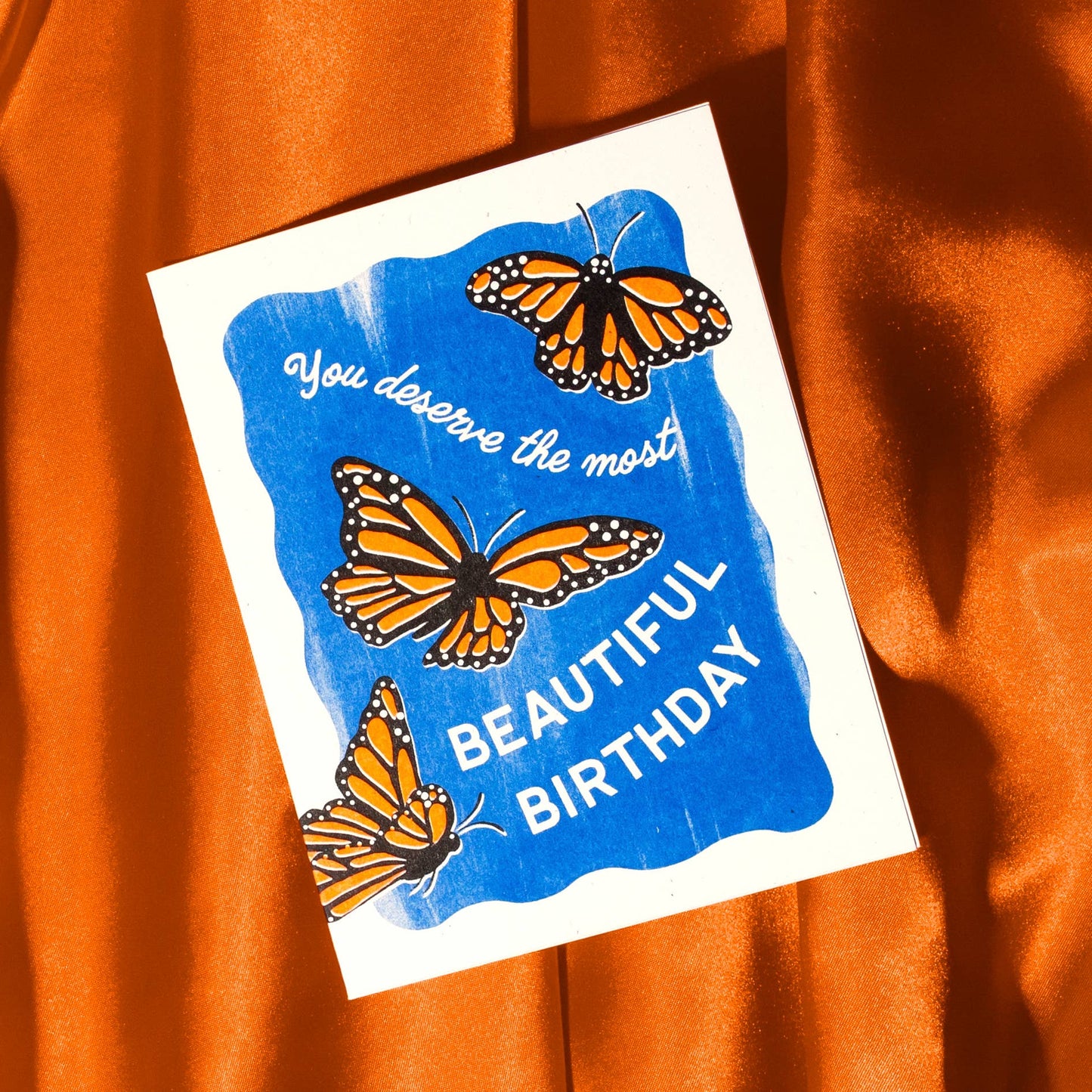 Bromstad Printing Co. - Beautiful Birthday Butterflies - Risograph Card