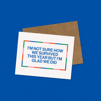 Gab Art & Design - We survived the year - funny holiday greeting card
