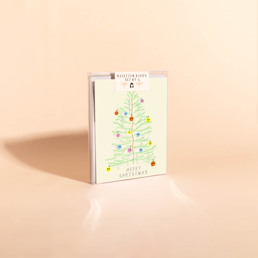 Carolyn Suzuki - HAPPY TREE - Holiday Card Box Set of 6