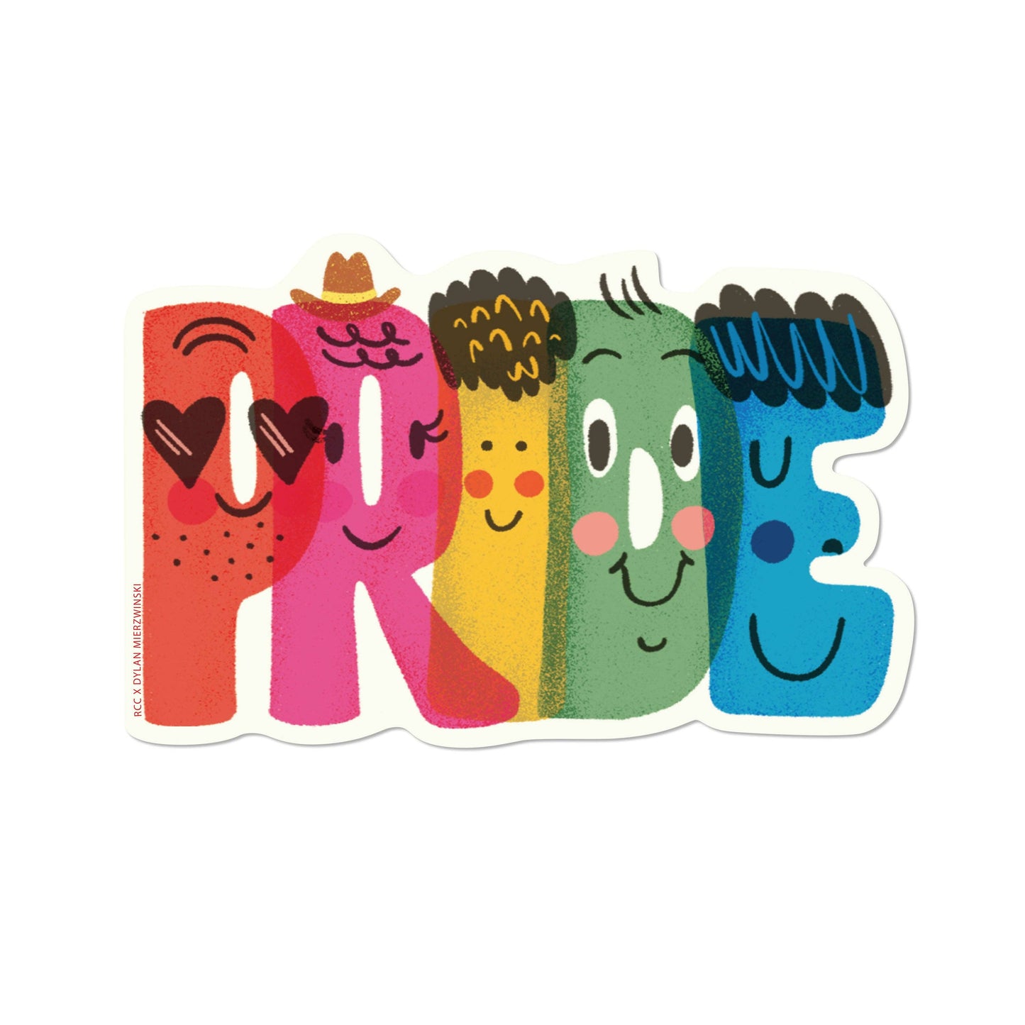 Red Cap Cards - Pride Letters sticker: Single