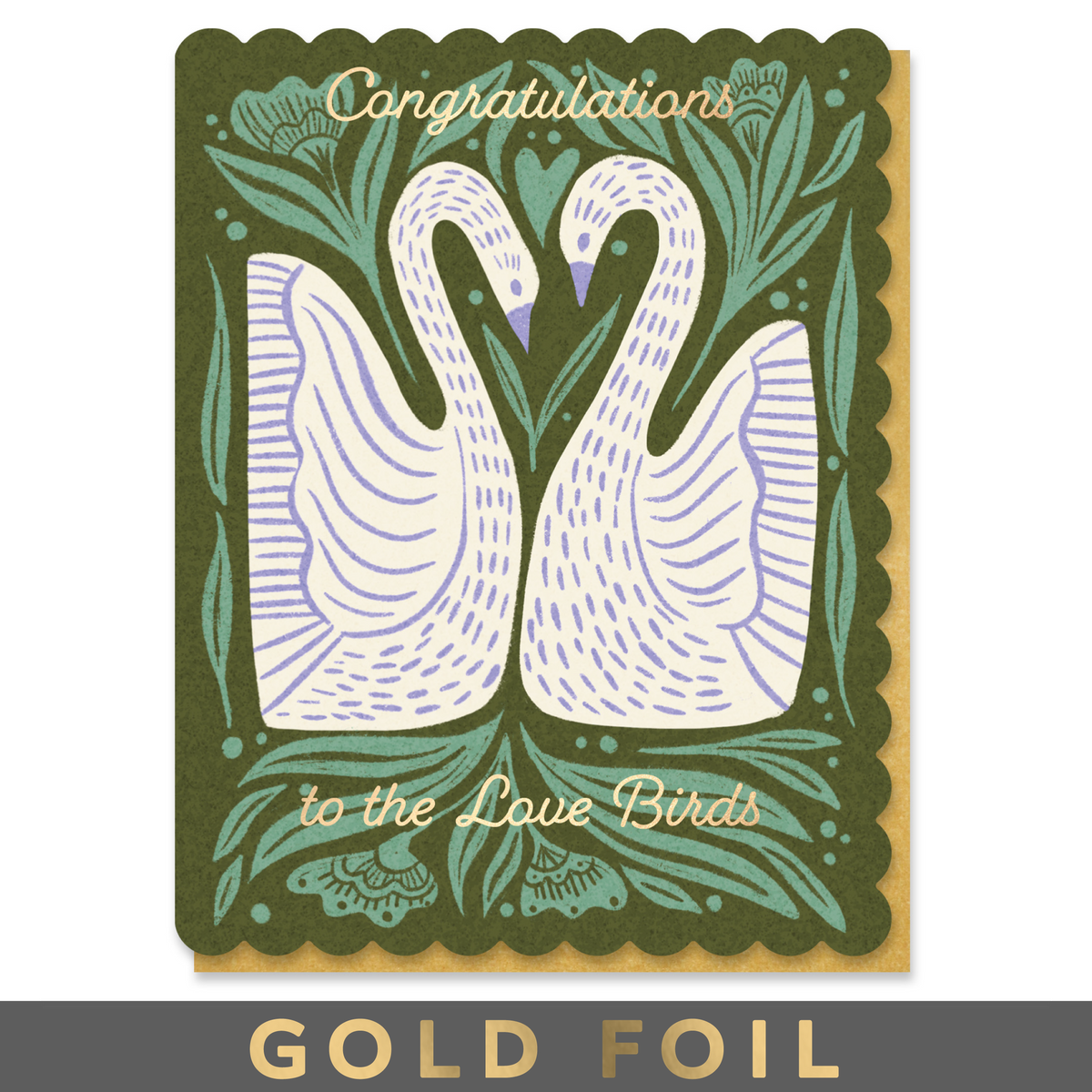 Paper Parasol Press - Wedding Folk Swans Card