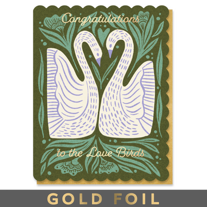 Paper Parasol Press - Wedding Folk Swans Card