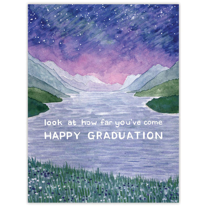 Yardia - Happy Graduation Card - Watercolor Congratulations Card