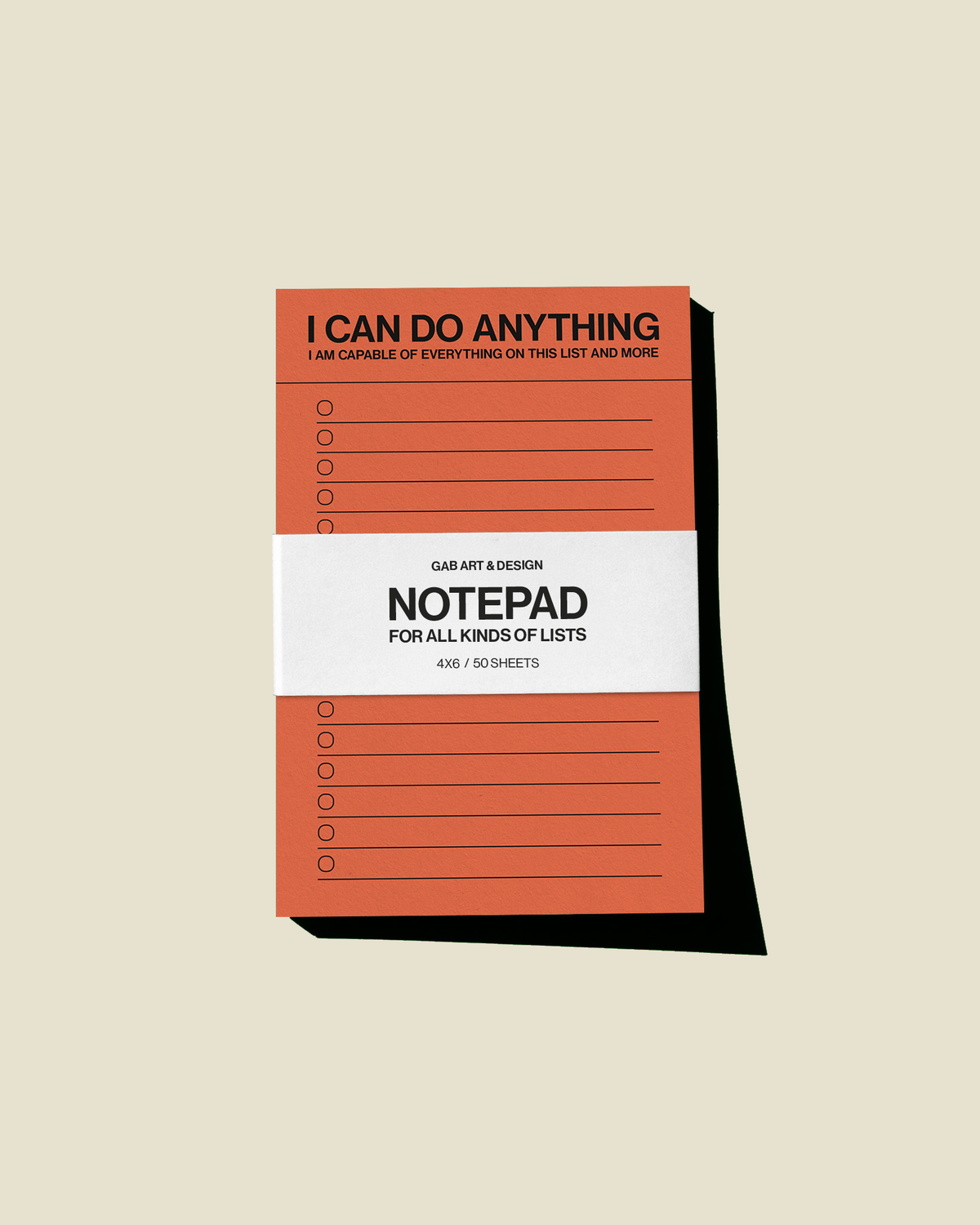 Gab Art & Design - I can do anything - list notepad