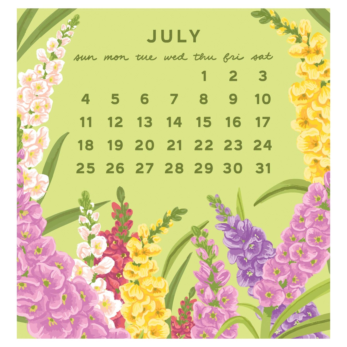 Smudge Ink - 2027 Flower Power Mini Calendar