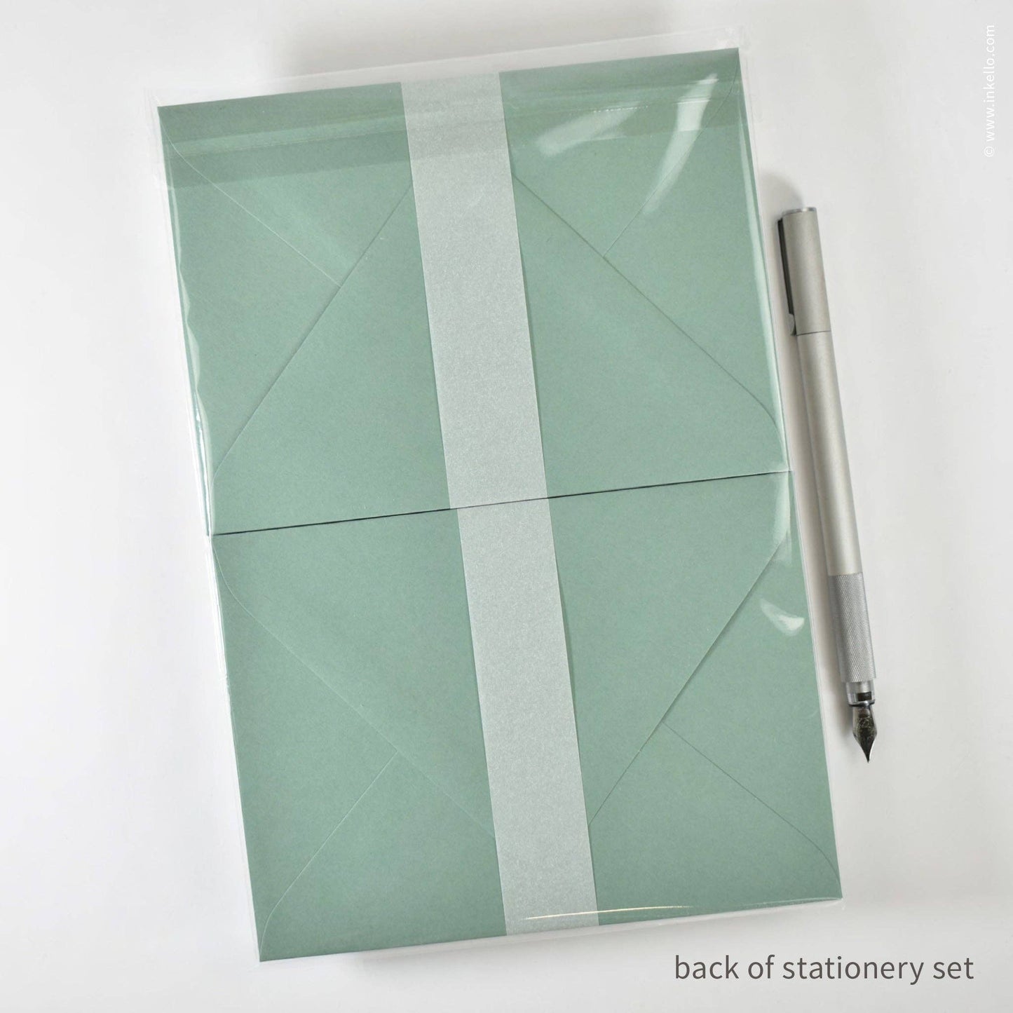 Inkello Letterpress - Stationery Set with Green Sprouting Plants (#472)