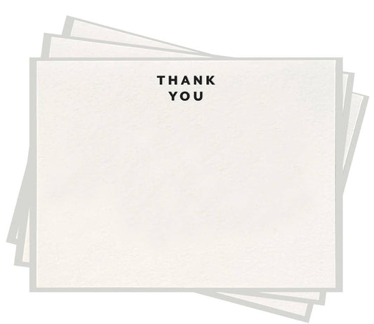 Dahlia Press - Thank You Flat Note - Letterpress Box Set of 8 Stationery
