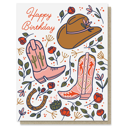 Paper Parasol Press - Western Rose Birthday Card