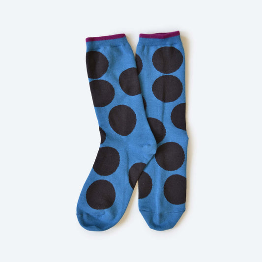 Hooray Sock Co. - Big Dot Blue Sock: Large (Men's 8 - 12)