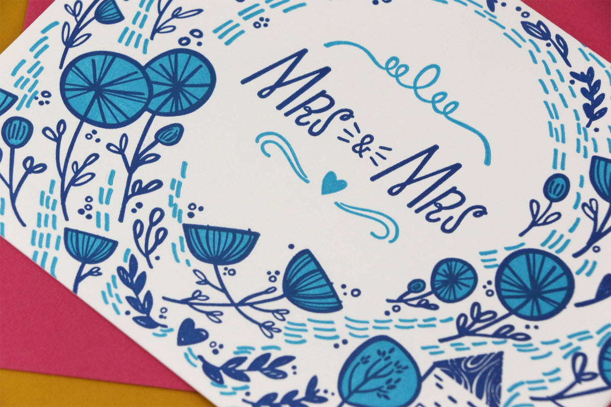 Paper Parasol Press - Mrs and Mrs  Card
